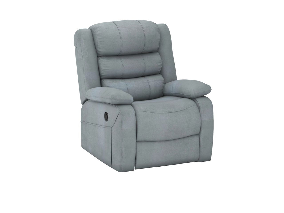 Fotel wypoczynkowy elektr. FR7-FX velvet szary
