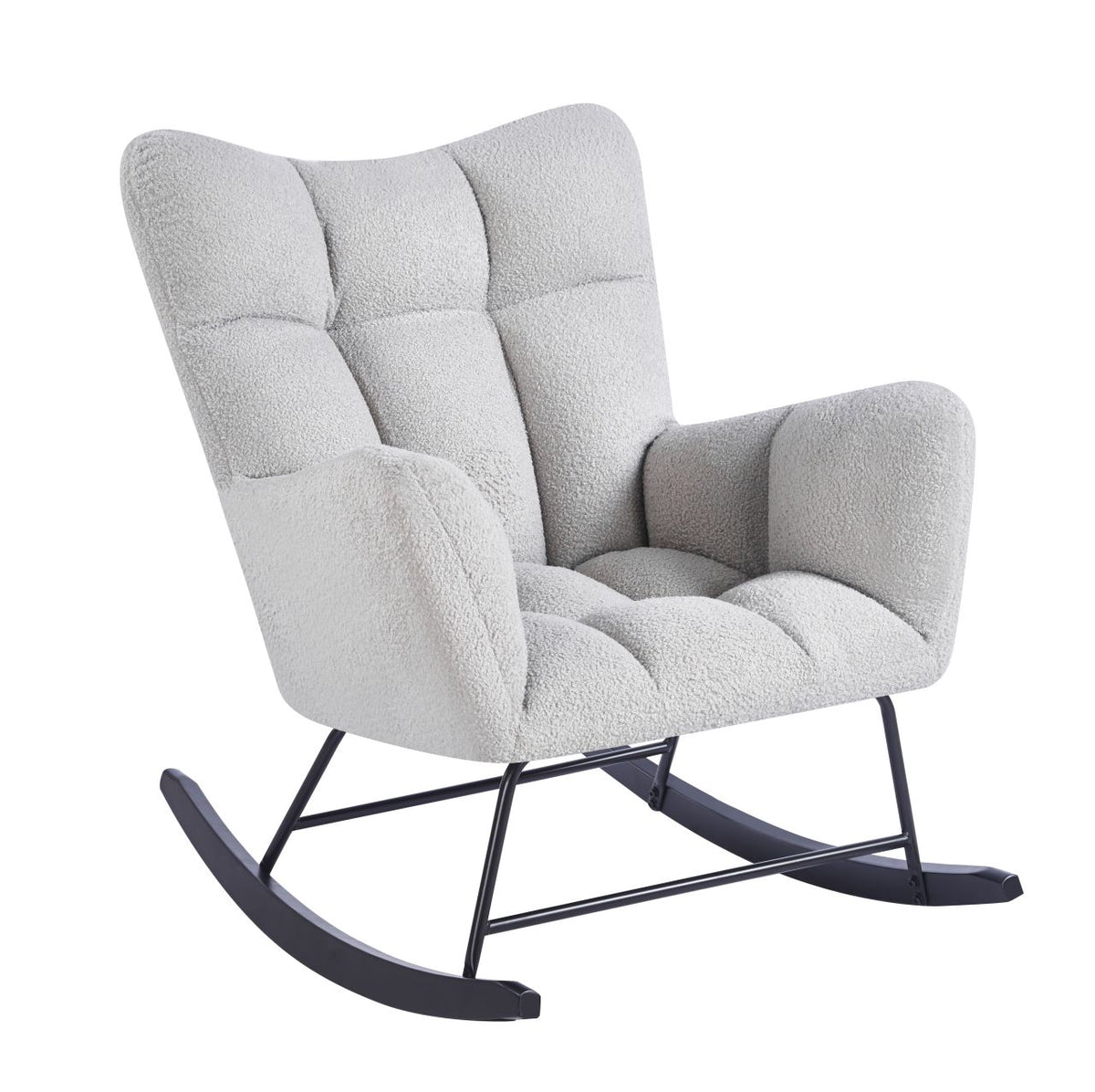 Fotel bujany FR4-FX Teddy szary