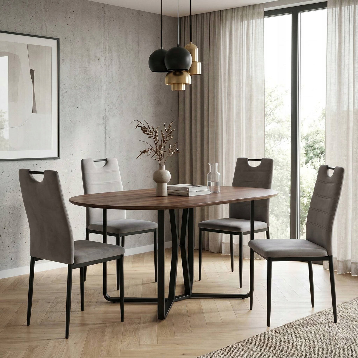 Krzesło K13-FX velvet szare