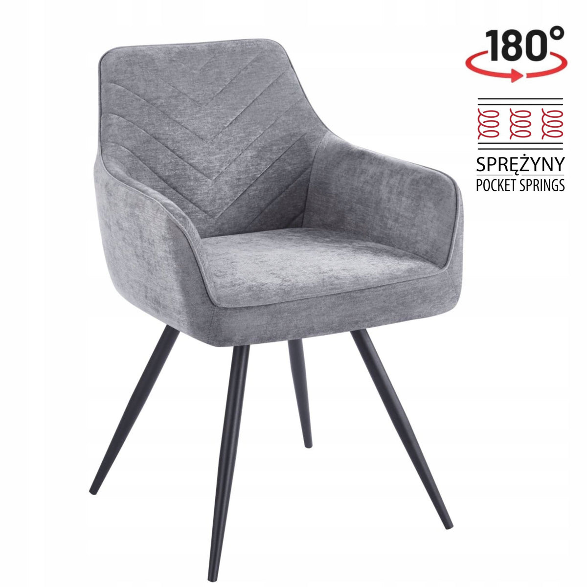 Krzesło K43-FX szare Wind 89