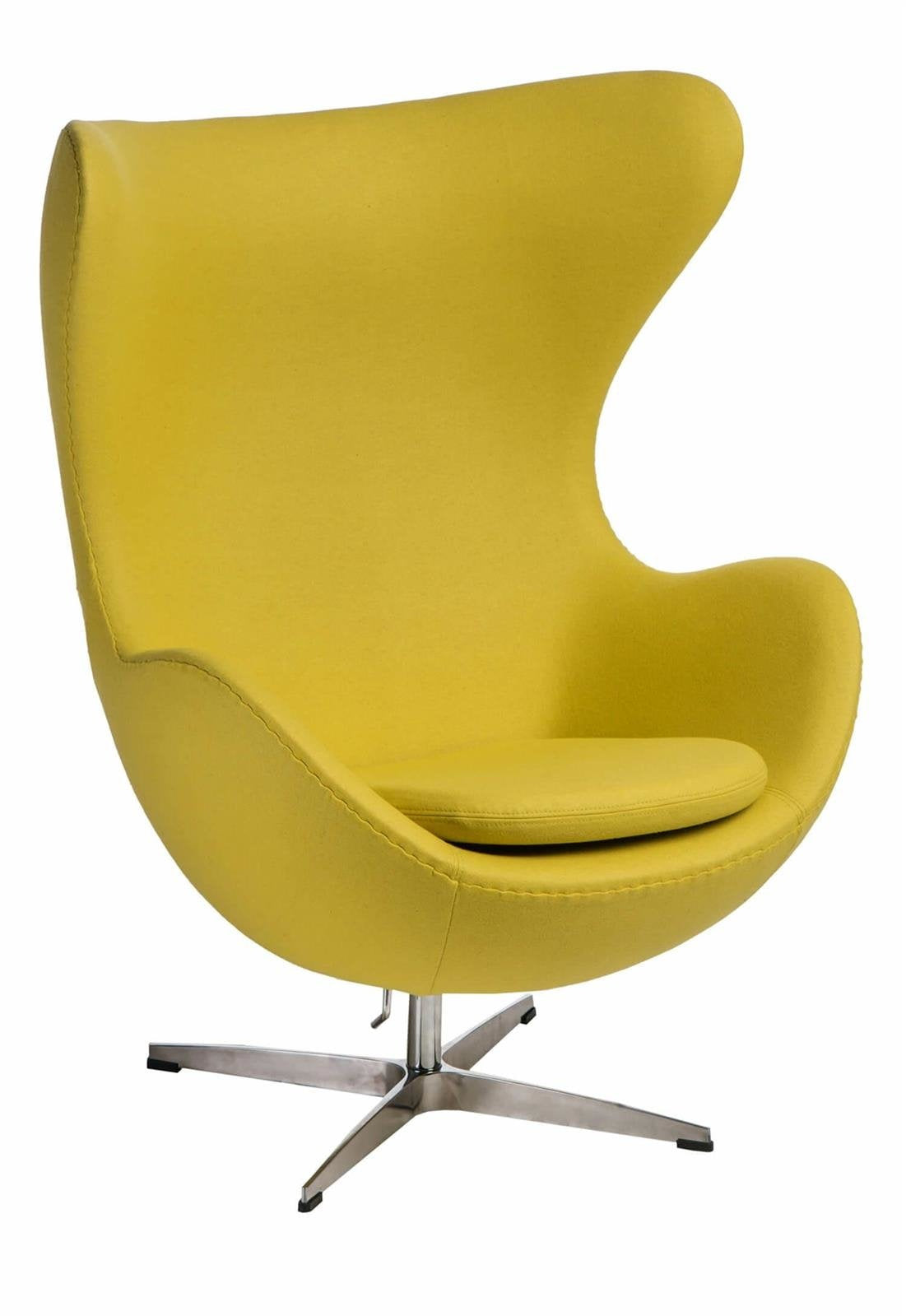 FOTEL JAJO kaszmir żółty Premium Egg Chair USZAK