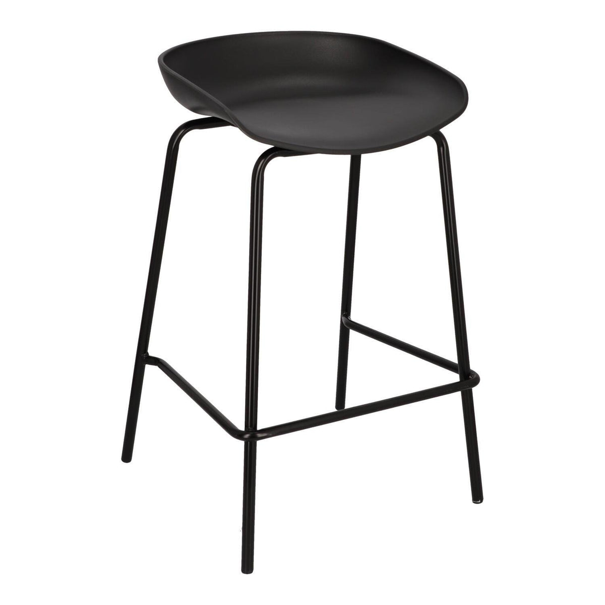 STOŁEK BAROWY Grego czarny 65 cm TWORZYWO I METAL