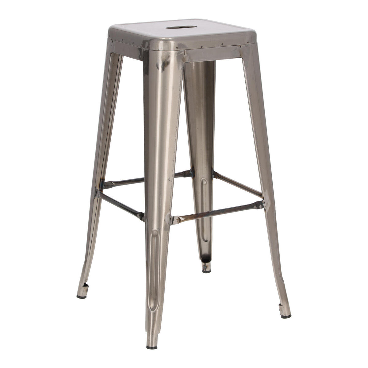 STOŁEK MAROWY Paris 75 cm insp. Tolix metaliczny