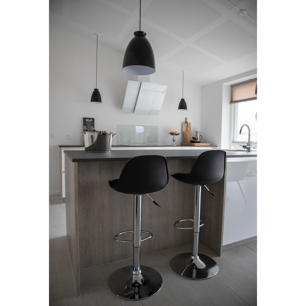 HOKER Trondheim czarny/chrom REGULOWANY ekoskóra styl loft