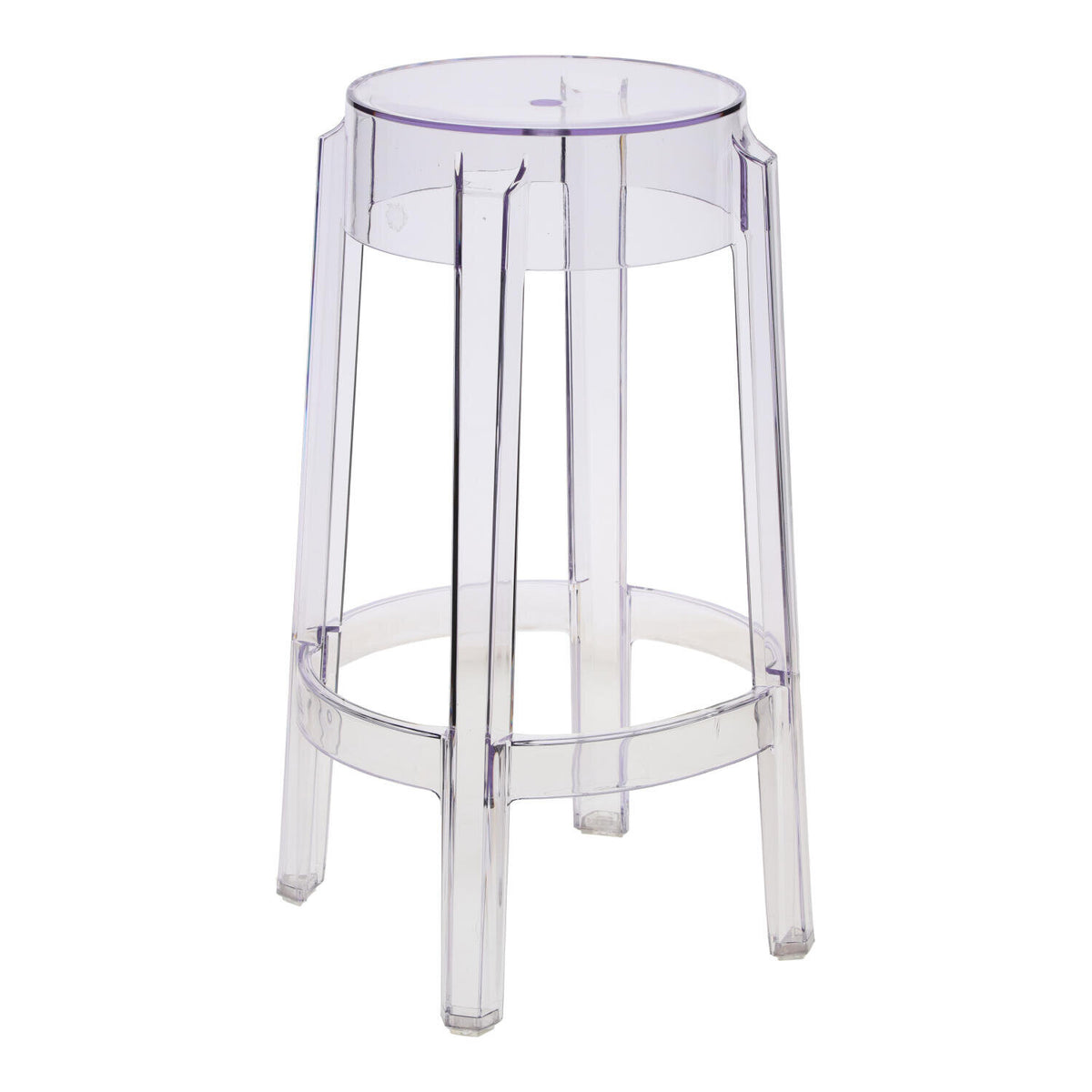 Transparentny stołek barowy Duch 66 cm — Taburetto