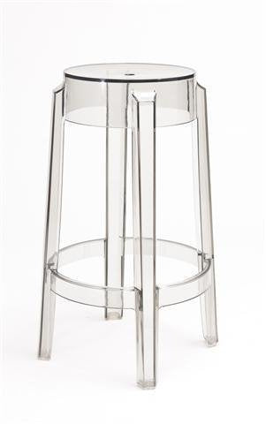 Transparentny stołek barowy 75 cm — Taburetto