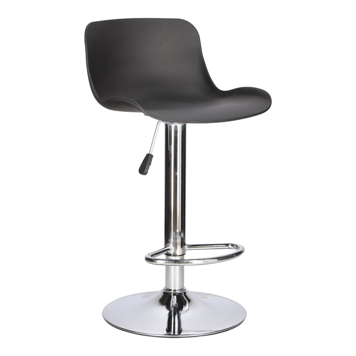 STOŁEK BAROWY Inge czarny/chrom REGULOWANY 60-81 cm