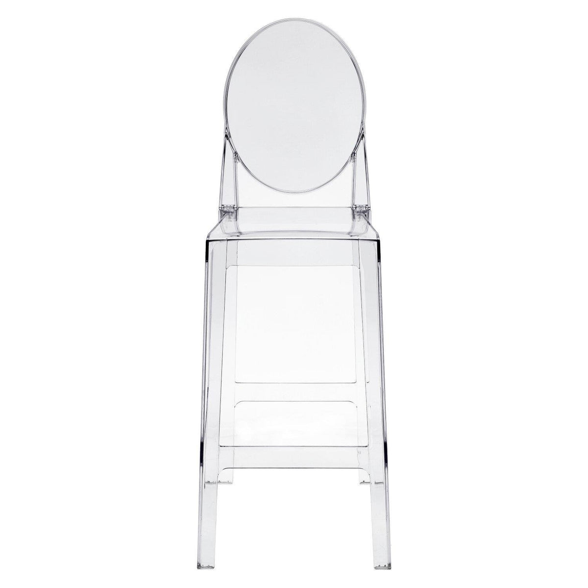 STOŁEK BAROWY Viki TRANSPARENTNY 114 cm z oparciem