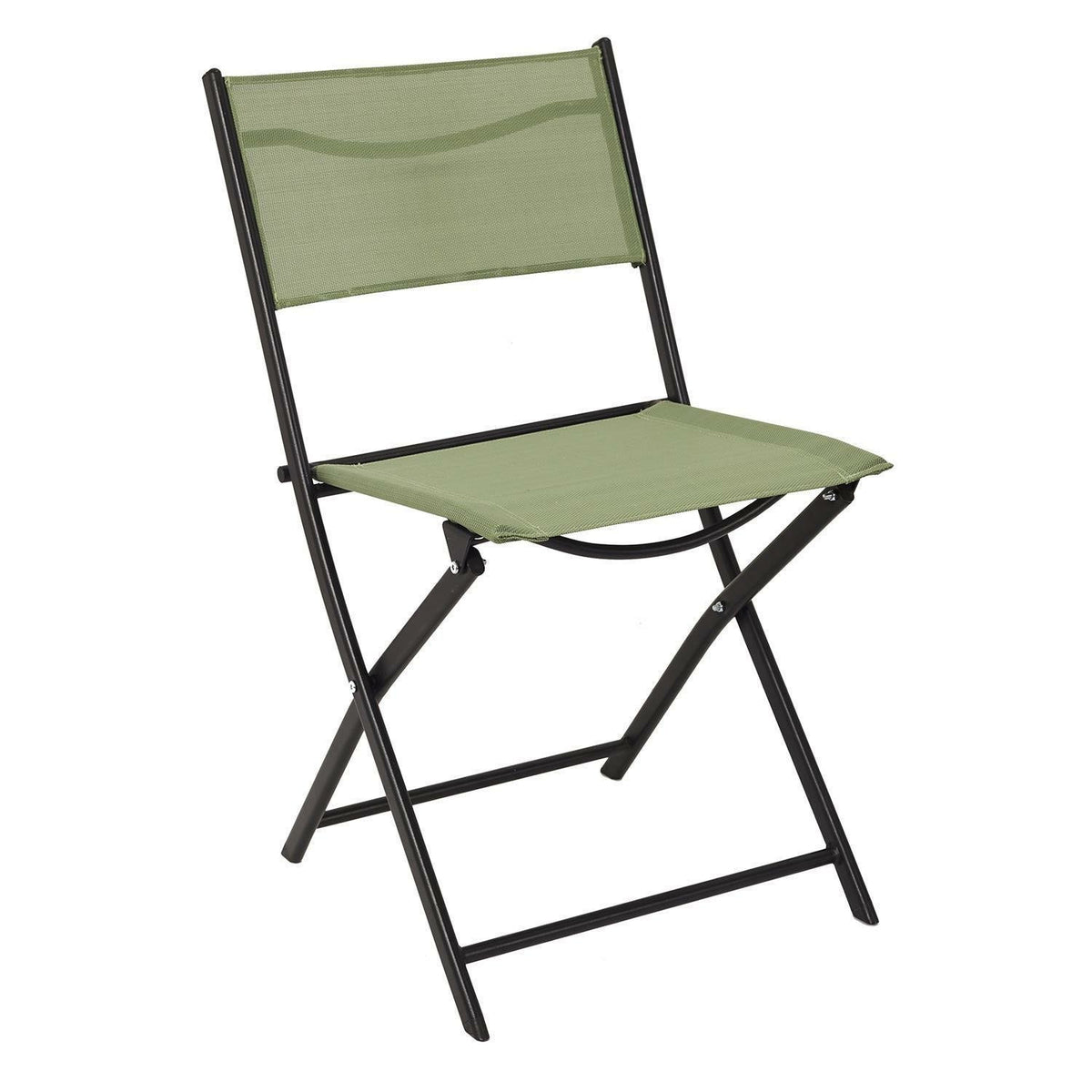 KRZESŁO SKŁADANE Elba zielone outdoor ZE STALI I POLIESTRU