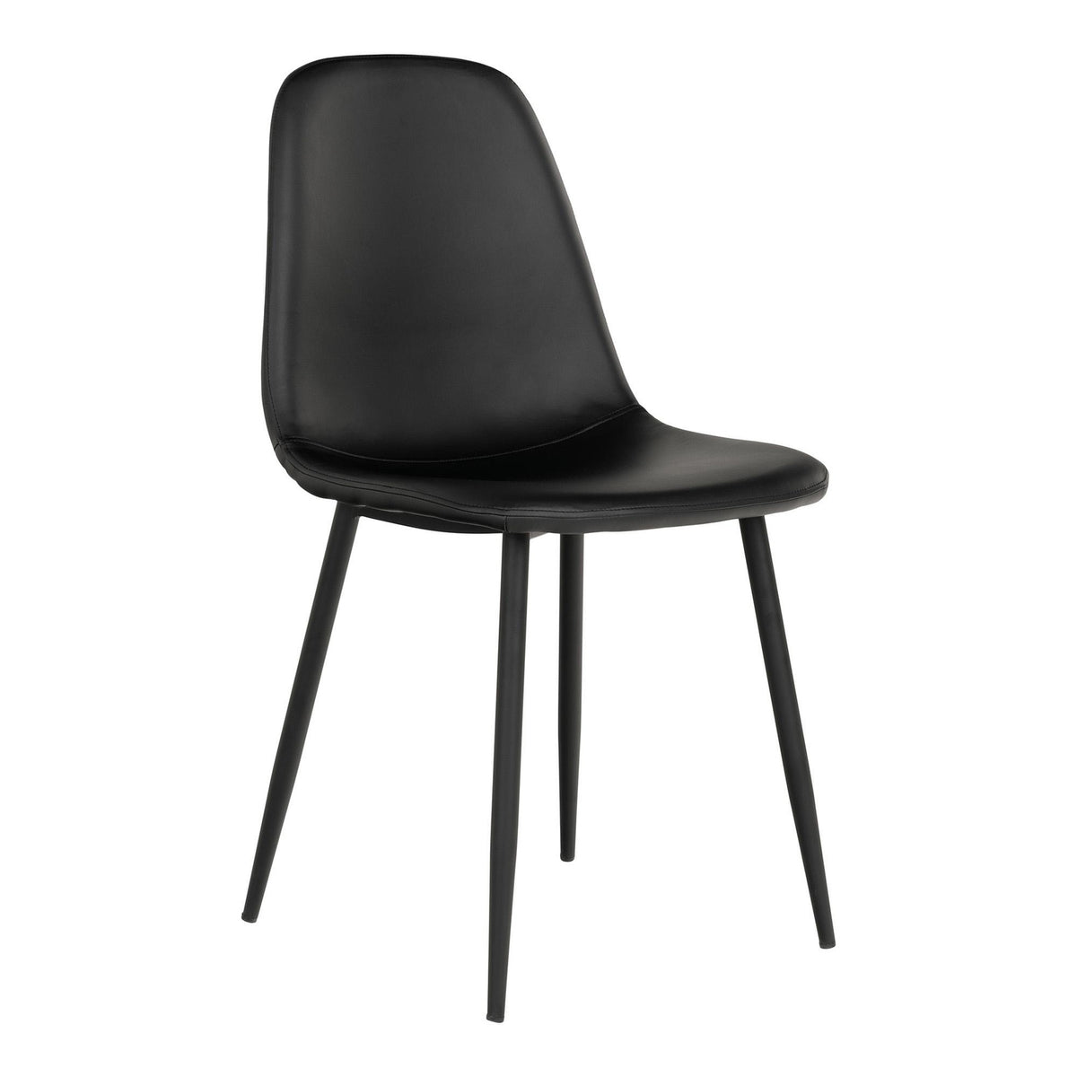 KRZESŁO Stockholm czarne Z EKOSKÓRY nowoczesny design