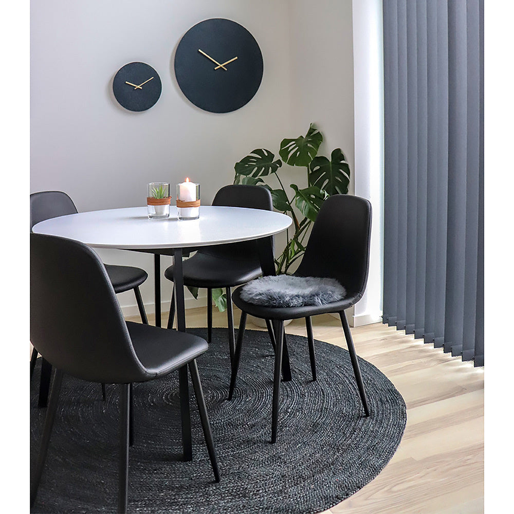 KRZESŁO Stockholm czarne Z EKOSKÓRY nowoczesny design