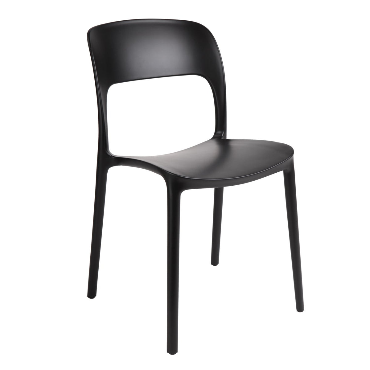 Taburetto — KRZESŁO Z TWORZYWA Flexi czarne NOWOCZESNE ergonomiczne