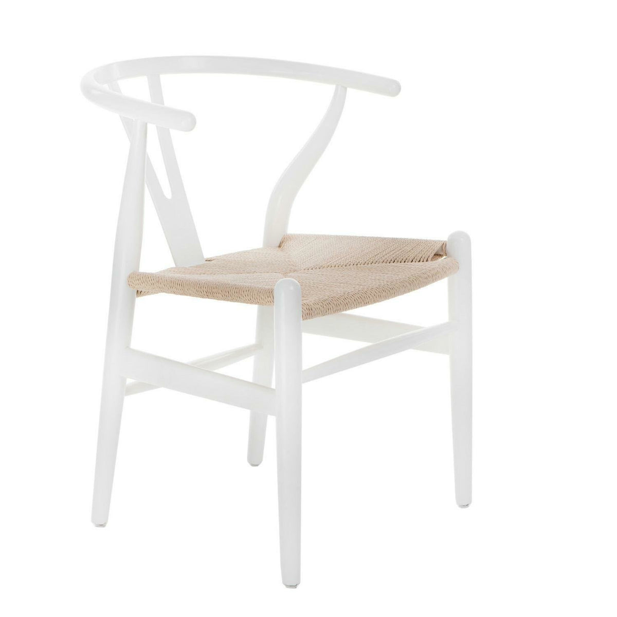 Krzesło drewiane Wicker D2.Design  Naturalne białe