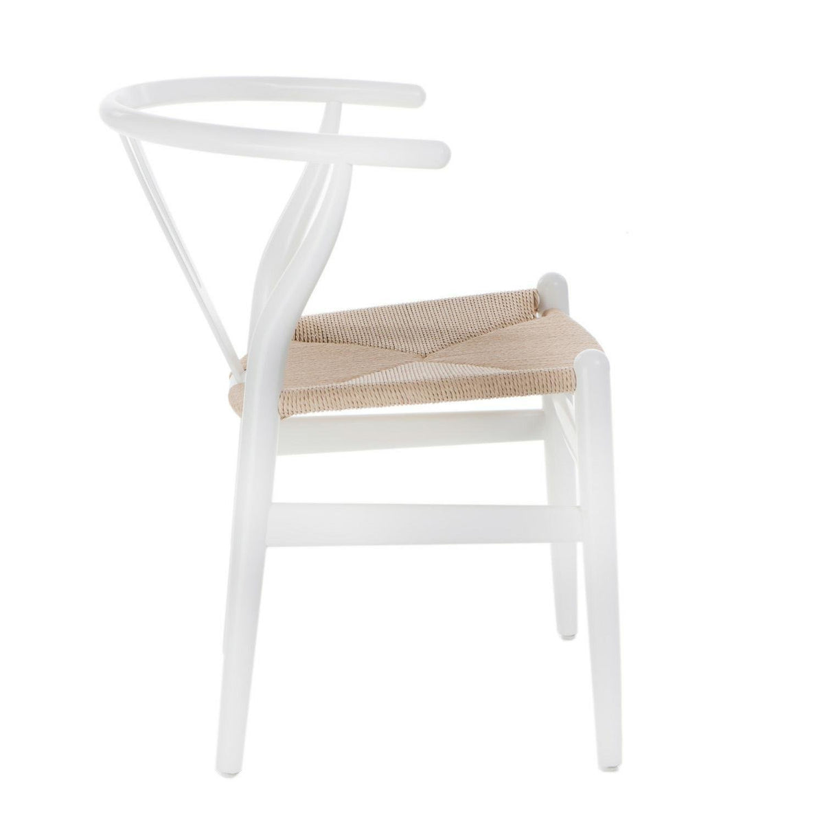 Krzesło drewiane Wicker D2.Design  Naturalne białe