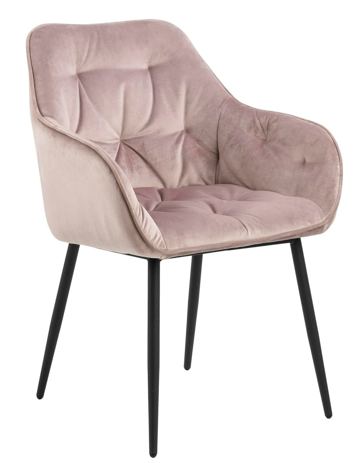KRZESŁO TAPICEROWANE Brooke VIC Dusty Rose METALOWE NOGI